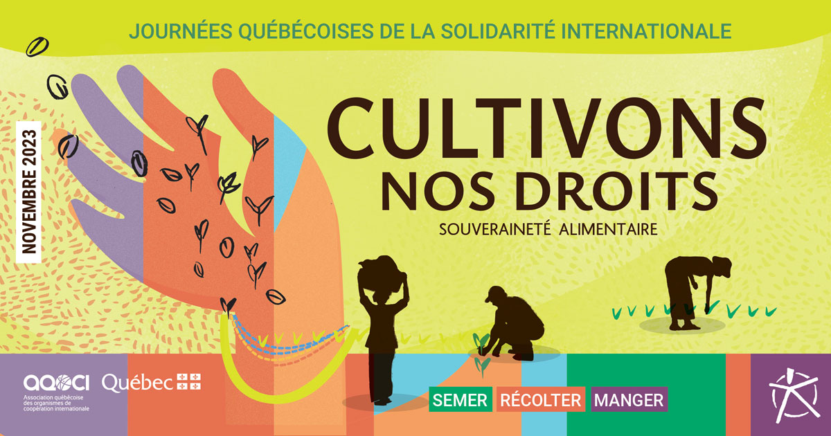 Affiche des Journées québécoises de la solidarité internationale